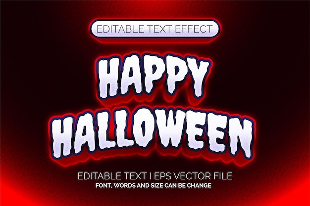 happy halloween day text effect