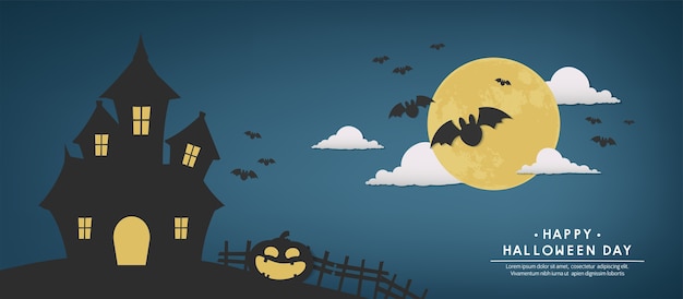 Happy halloween day vector design