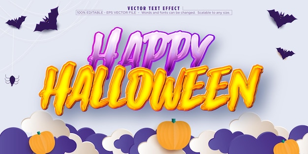 Happy Halloween editable text effect