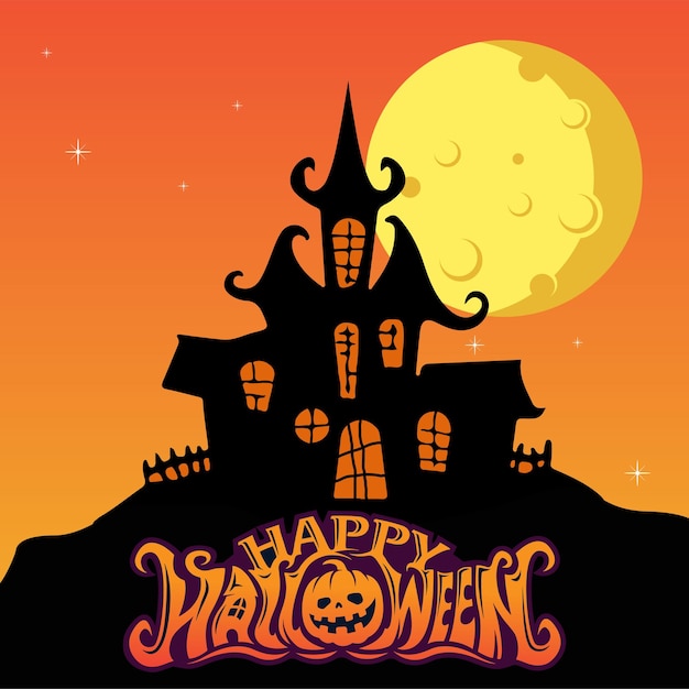 Happy halloween event flat banner vector template halloween template background