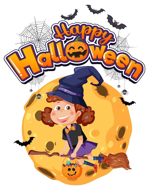 Happy halloween font logo