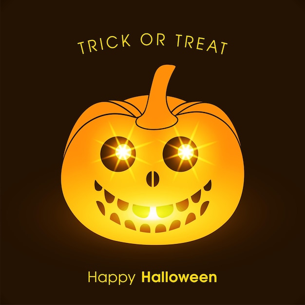 Happy Halloween greeting card for the celebration of festival