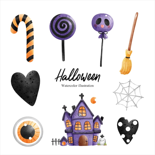 Happy Halloween Halloween decoration vector illustration