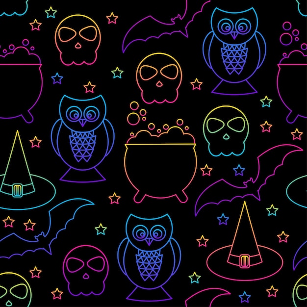 Happy halloween holiday seamless pattern for wrapping paper fabric textile print party wallpaper