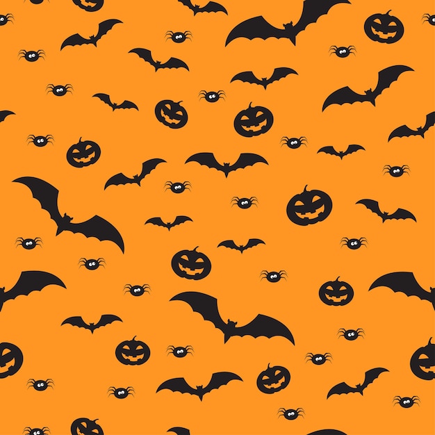 Happy halloween holiday seamless pattern for wrapping paper fabric textile print party wallpaper