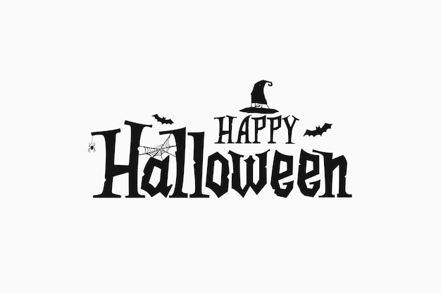 Happy Halloween lettering, vector holiday quote. Handwritten Halloween typography.