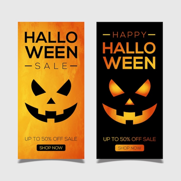 Happy halloween mask banner