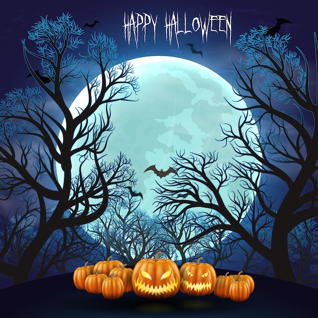 Happy Halloween night background