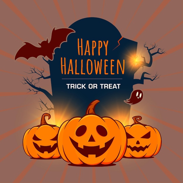 Happy halloween party background - Vector illustration