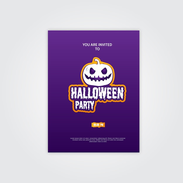 Happy Halloween Party Poster Template Design