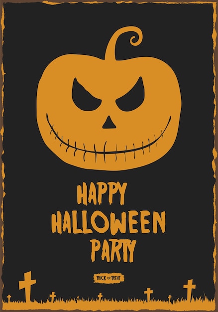 Happy halloween party poster