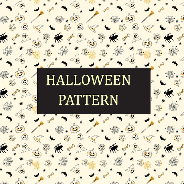 happy Halloween pattern design vector