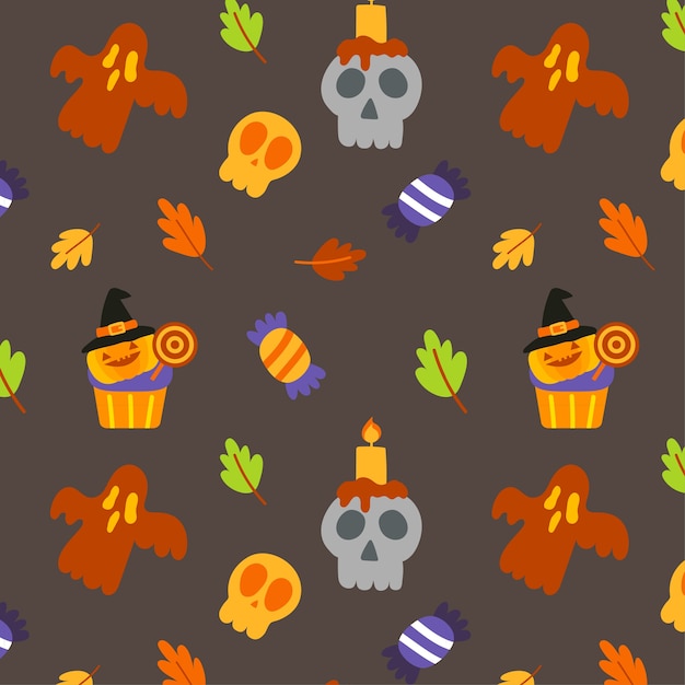  Happy Halloween pattern vector.