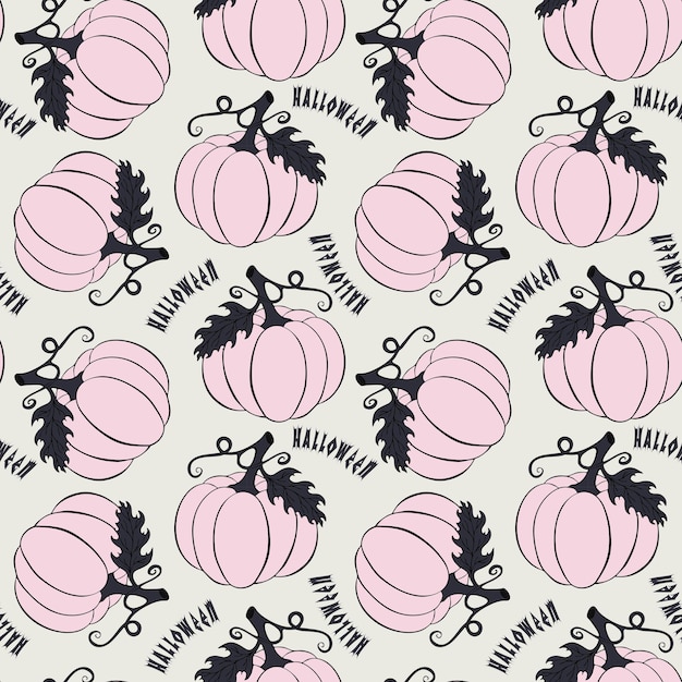 Happy Halloween pink pumpkin pattern Fashion Halloween design