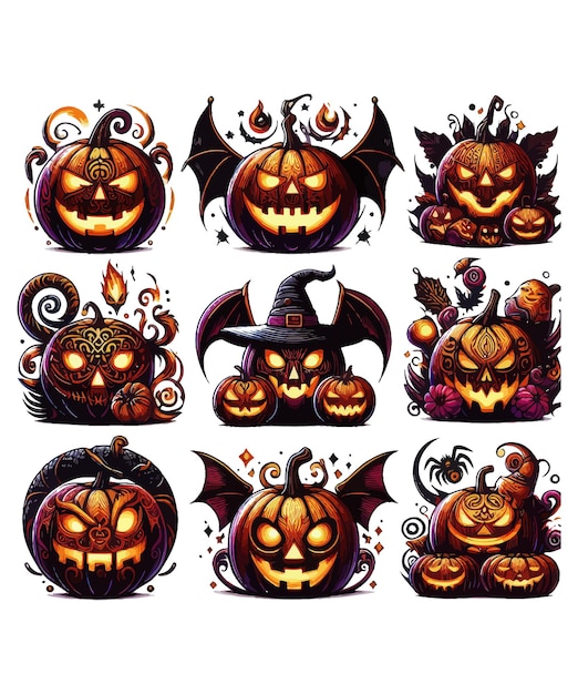 Happy Halloween Pumpkin Set bundil