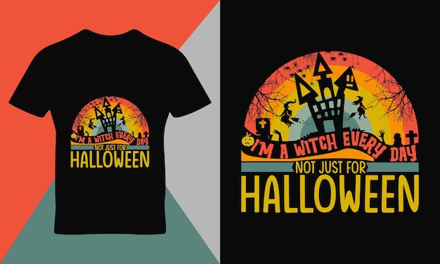 Happy Halloween quote typography t-shirt  template design vector