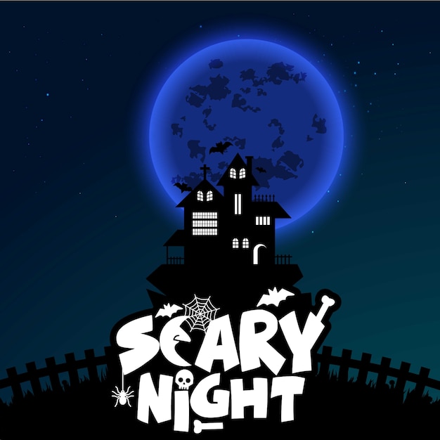 Happy Halloween scary Night background