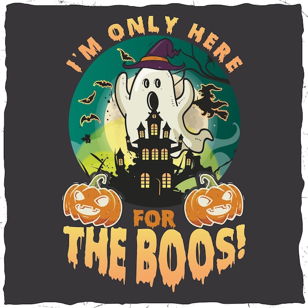 Happy Halloween scary party pumpkin illustration elements quote retro vintage t-shirt SVG design