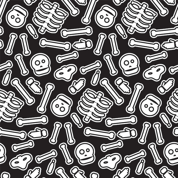 Happy Halloween Seamless Pattern Scary and horror background