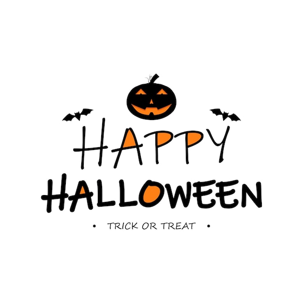 Happy Halloween Spooky glowing pumpkin background vector