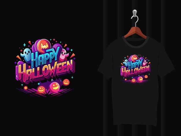 Vector happy halloween t shirt design artwork