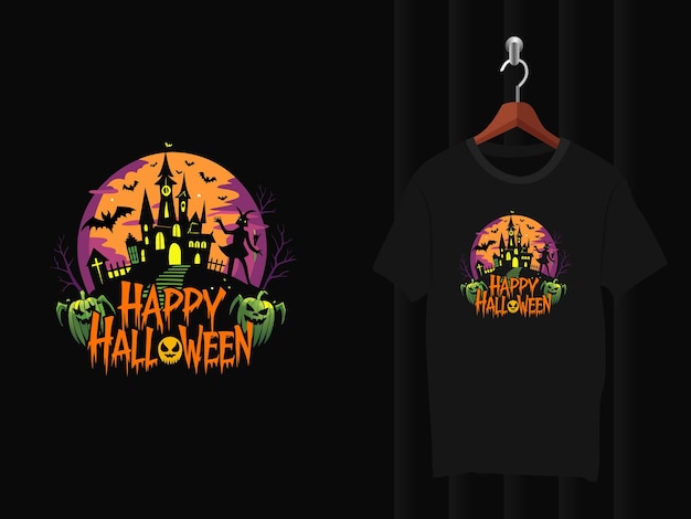 Vector happy halloween t shirt design artwork