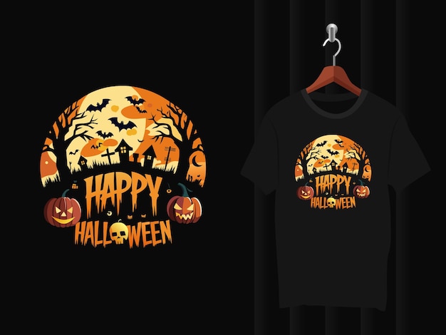 Vector happy halloween t shirt design artwork