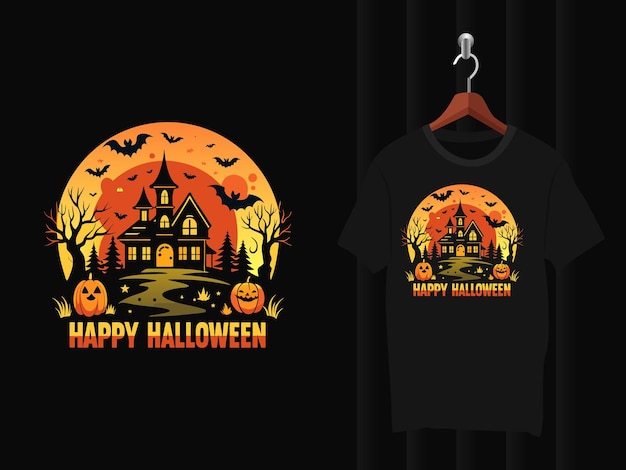 Vector happy halloween t shirt design artwork