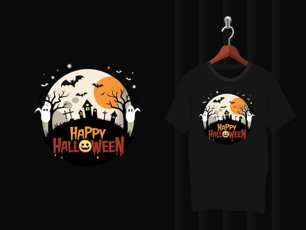 Vector happy halloween t shirt design artwork