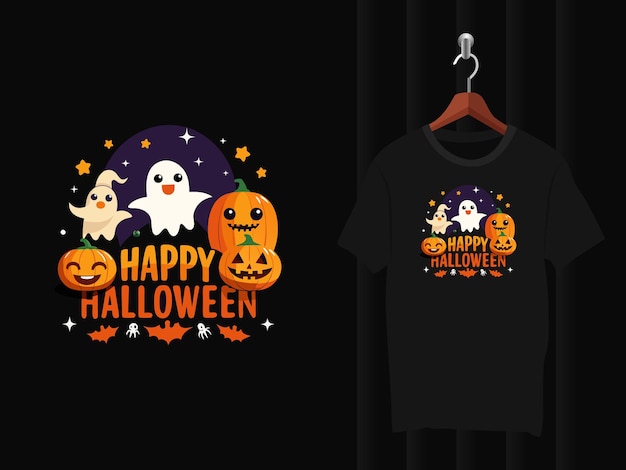 Vector happy halloween t shirt design artwork