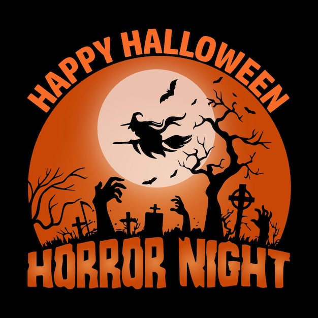 Happy Halloween t-shirt design vector and illustration