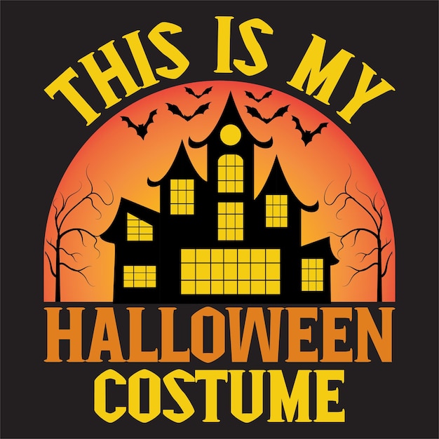 Happy Halloween t-shirt design with Halloween elements or Hand drawn Halloween typography design