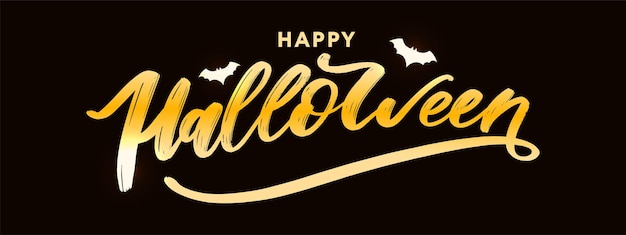 Happy Halloween Text Banner Lettering Holiday Special offer Shop Now