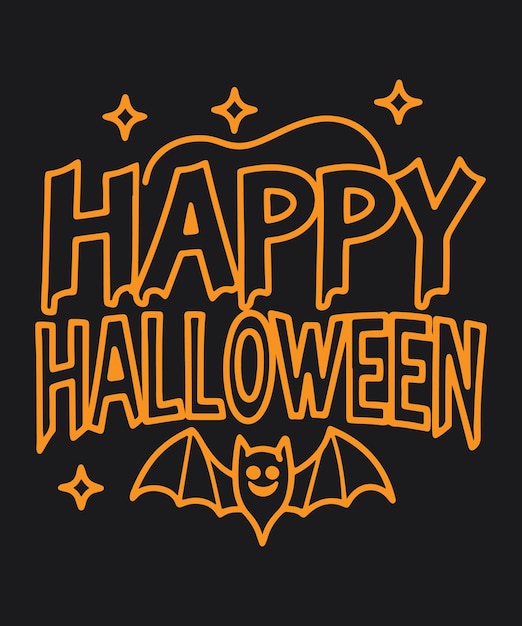 Happy Halloween Typography Design