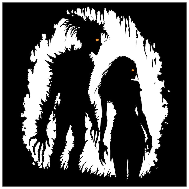 Happy Halloween Vector Illustration Halloween Zombie Vector Scary Zombie Silhouette