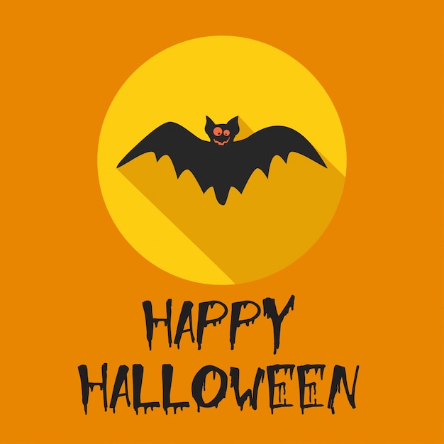 Happy Halloween vector lettering. Holiday calligraphy.Happy Halloween Poster.