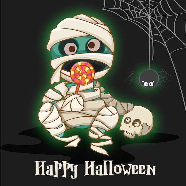 Happy Halloween With Mummy Background