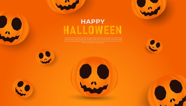 happy halloweens in flat design