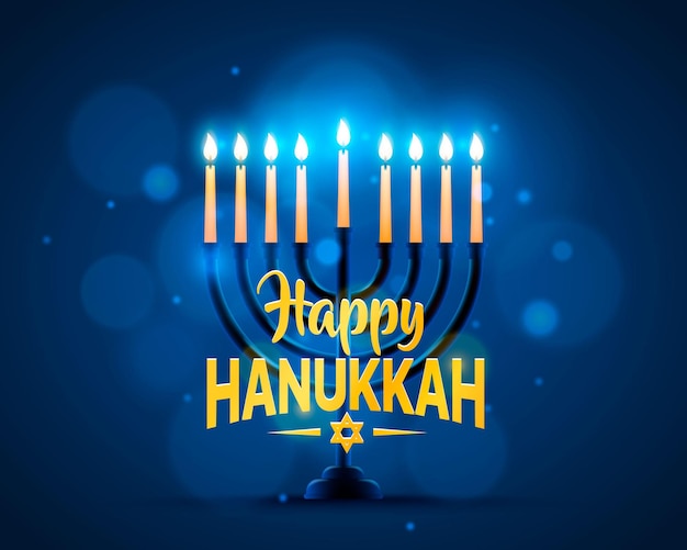 Vector happy hanukkah background cover, card celebration text. vector illustration