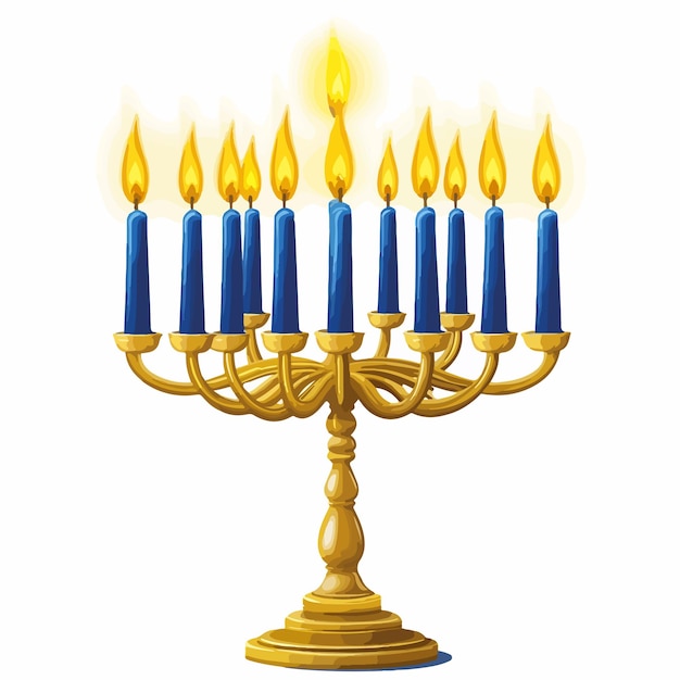 Happy Hanukkah Jewish Festival of Lights Vector Illustration