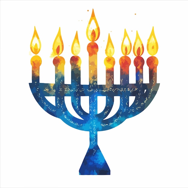 Happy Hanukkah Tshirt with Menorah Design for Jewish Festival Celebration