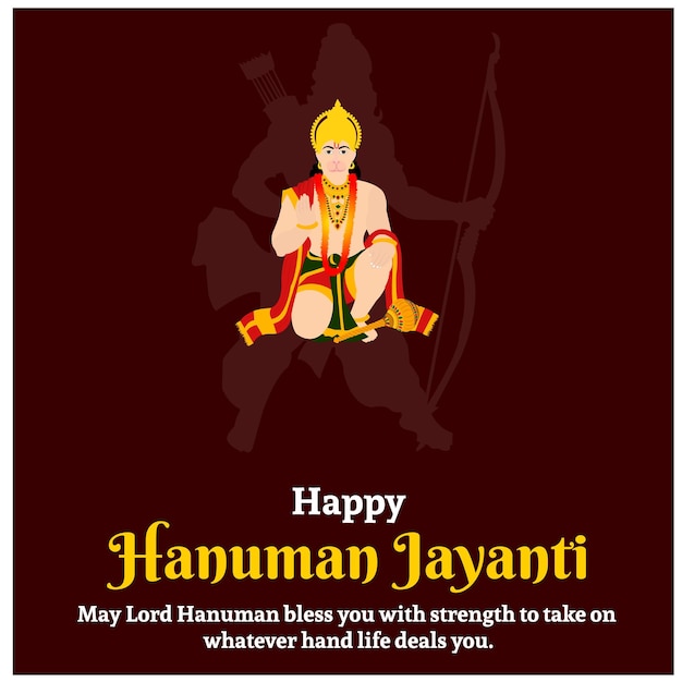 Happy Hanuman Jayanti Creative Vector Illustration