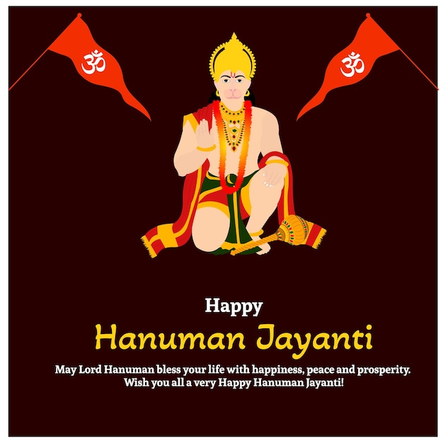 Happy Hanuman Jayanti Creative Vector Illustration