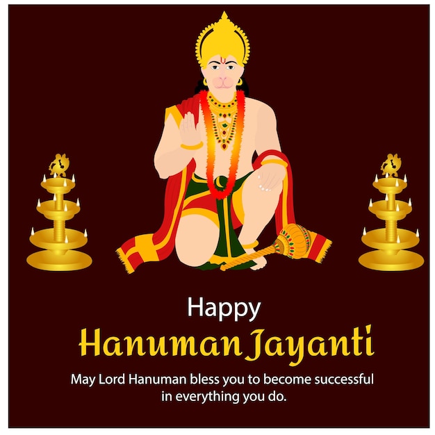 Happy Hanuman Jayanti Creative Vector Illustration