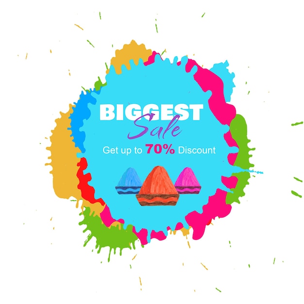 Happy holi biggest sale colorful splatter new post design