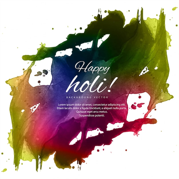 Happy holi colorful beautiful festival background