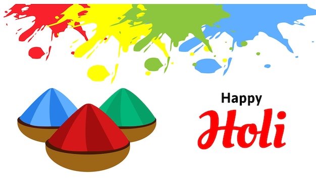 Happy Holi Festival Of Colors Indian Festival Celebration Vector Illustrations