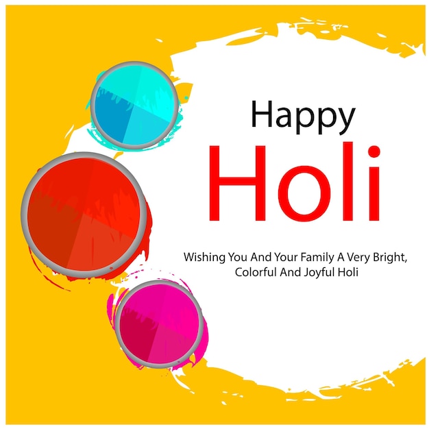 Happy Holi Festival Illustration Vector