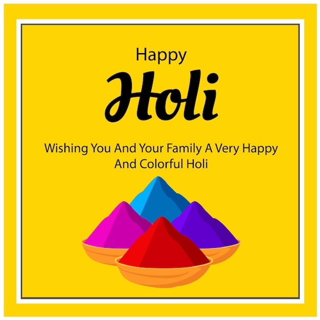 Happy Holi Festival Illustration Vector