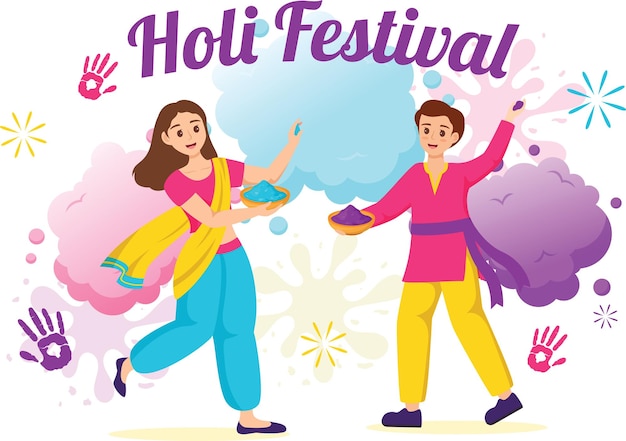 Vector happy holi festival illustration